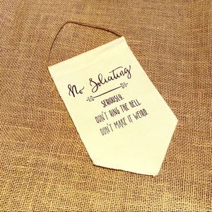 No Soliciting Flag Sign